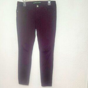 Express Ladie's stylish low rise skinny jeans, Purple, size 8/  32" waist